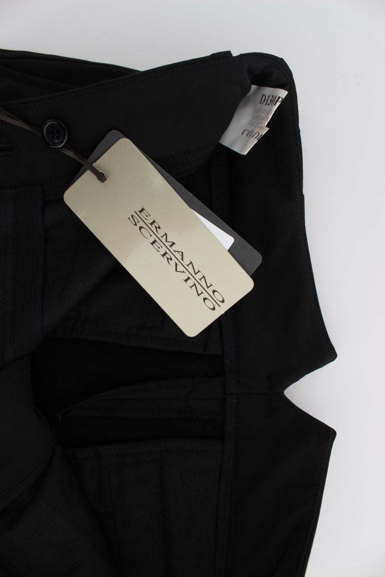 Elegante Cropped Caprihose in Schwarz