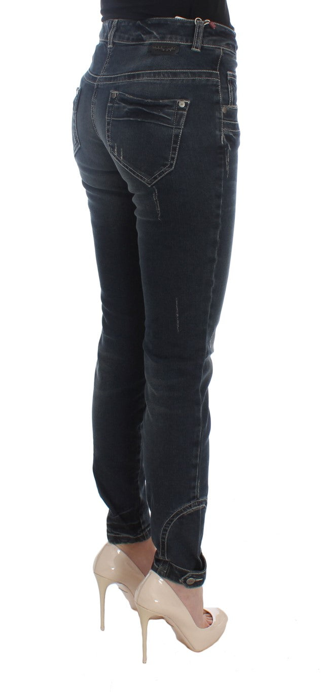 Schicke blaue Slim Fit italienische Jeans