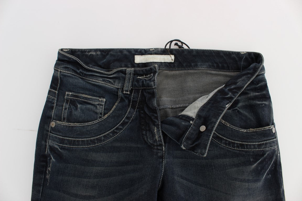 Schicke blaue Slim Fit italienische Jeans