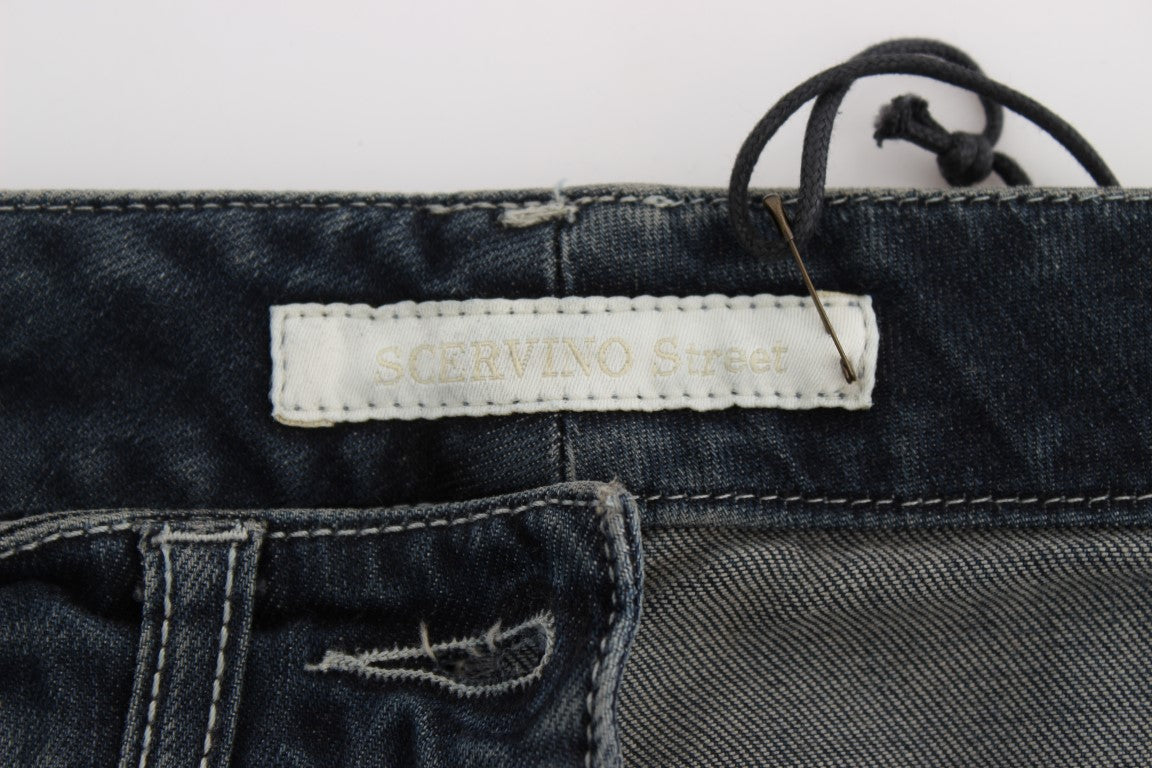 Schicke blaue Slim Fit italienische Jeans
