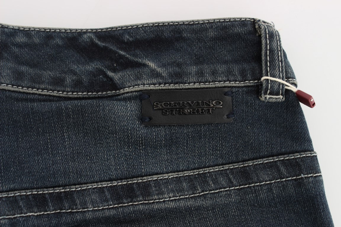 Schicke blaue Slim Fit italienische Jeans
