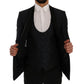 Elegant Blue & Black Slim Fit Suit Ensemble