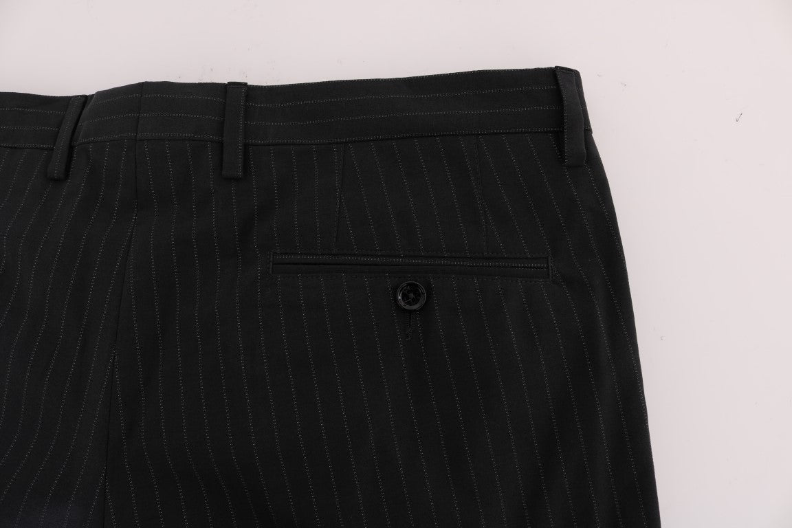 Elegante, gestreifte Anzughose im Straight Fit