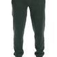 Pantaloni sportivi eleganti in cashmere verde