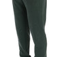 Pantaloni sportivi eleganti in cashmere verde