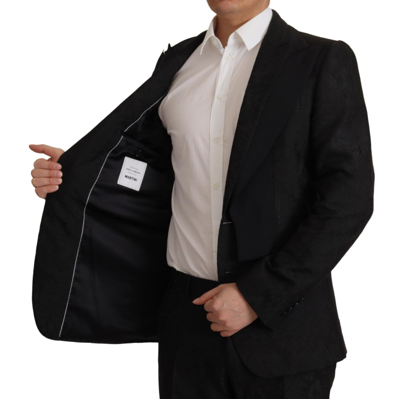 Elegante abito Martini nero a due pezzi