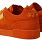 Orangefarbene italienische Wildleder-Sneaker