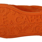 Orangefarbene italienische Wildleder-Sneaker