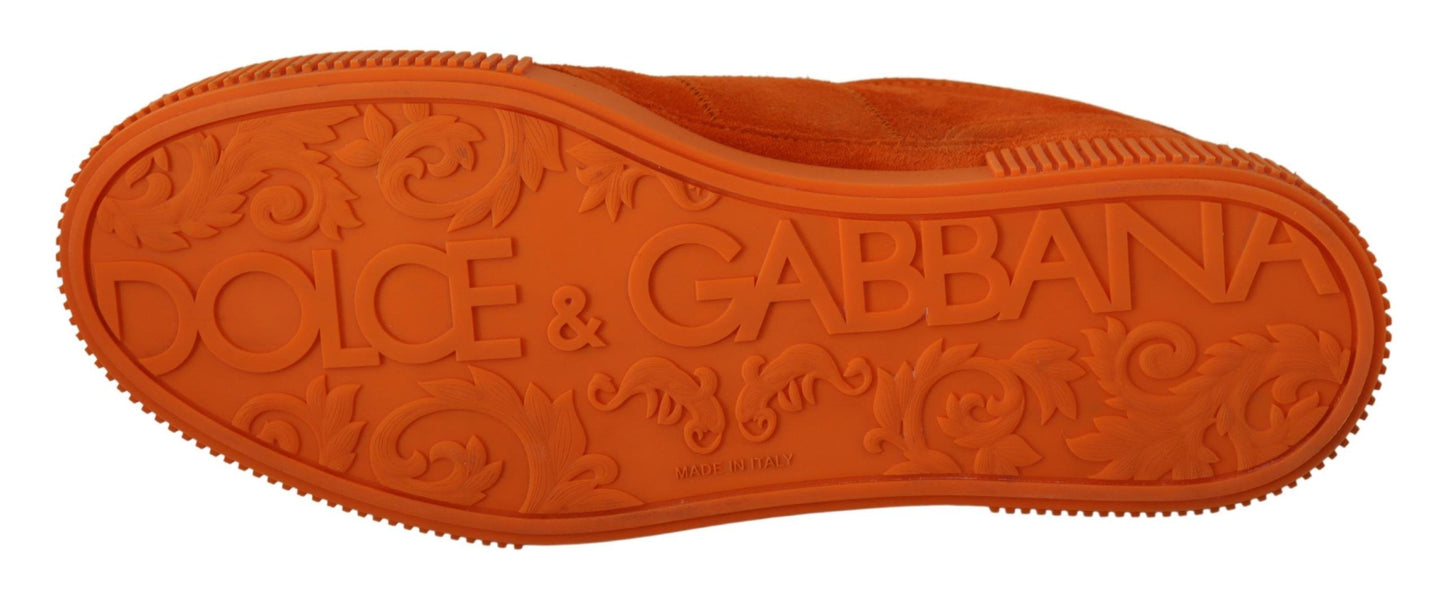 Orangefarbene italienische Wildleder-Sneaker