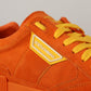 Sneakers italiane in pelle scamosciata arancione