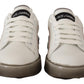 Elegant White Leather Sneakers