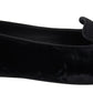 Elegant Black Silk-Blend Loafers