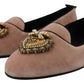 Elegant Pink Velvet Devotion Loafers