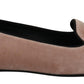 Elegant Pink Velvet Devotion Loafers