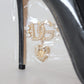 Elegant Black Gold Detail Heels Pumps