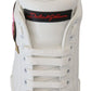 Elegant White Portofino Leather Sneakers