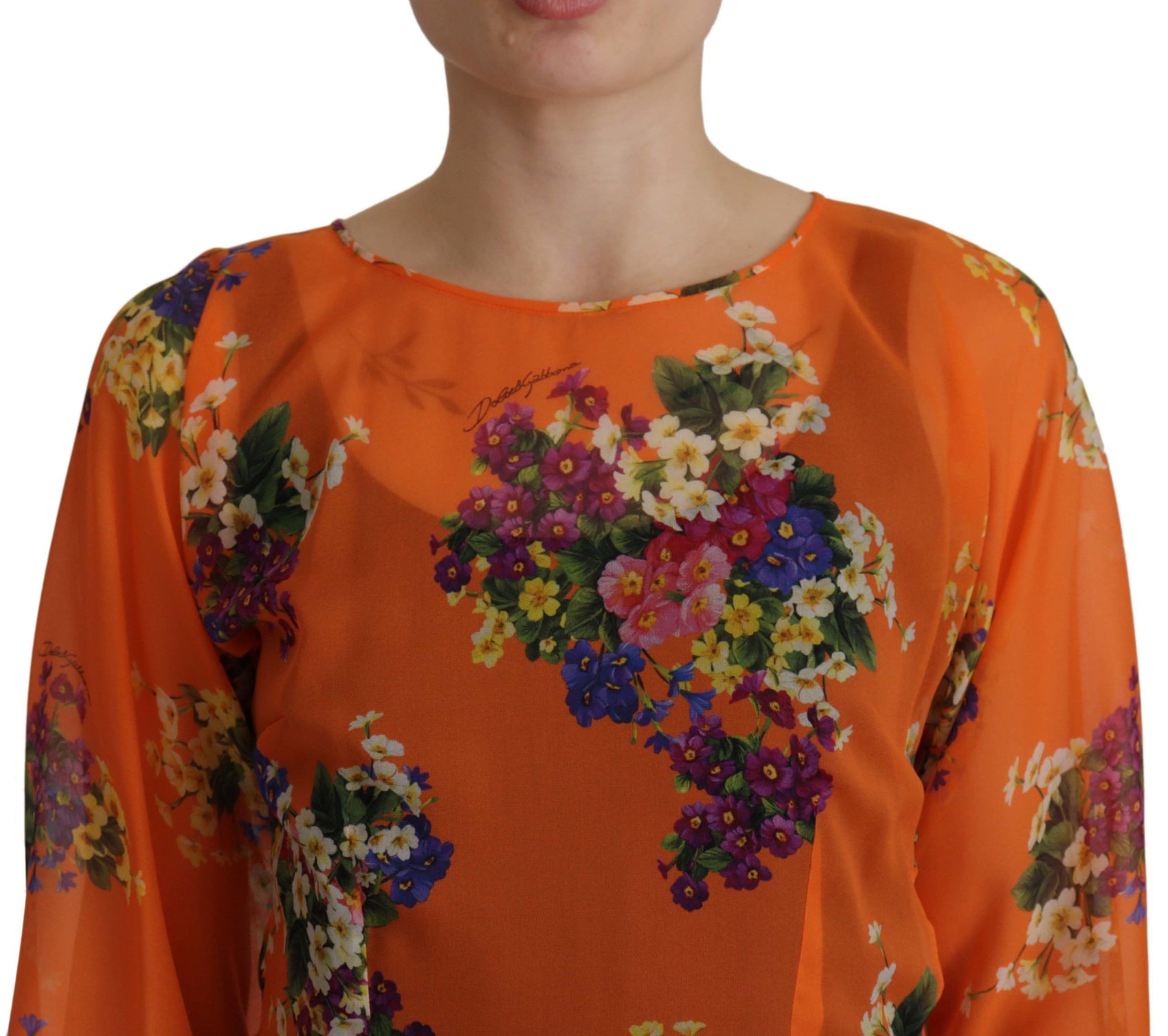 Elegante Seidenbluse mit Blumenmuster und Reißverschluss hinten