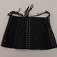 Elegantes schwarzes Korsett-Top mit Taillenträgern