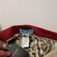 Eleganti pantaloni in seta multicolore a vita alta