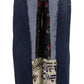 Jeans larghi multicolor a vita alta