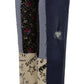 Jeans larghi multicolor a vita alta