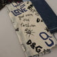 Jeans larghi multicolor a vita alta