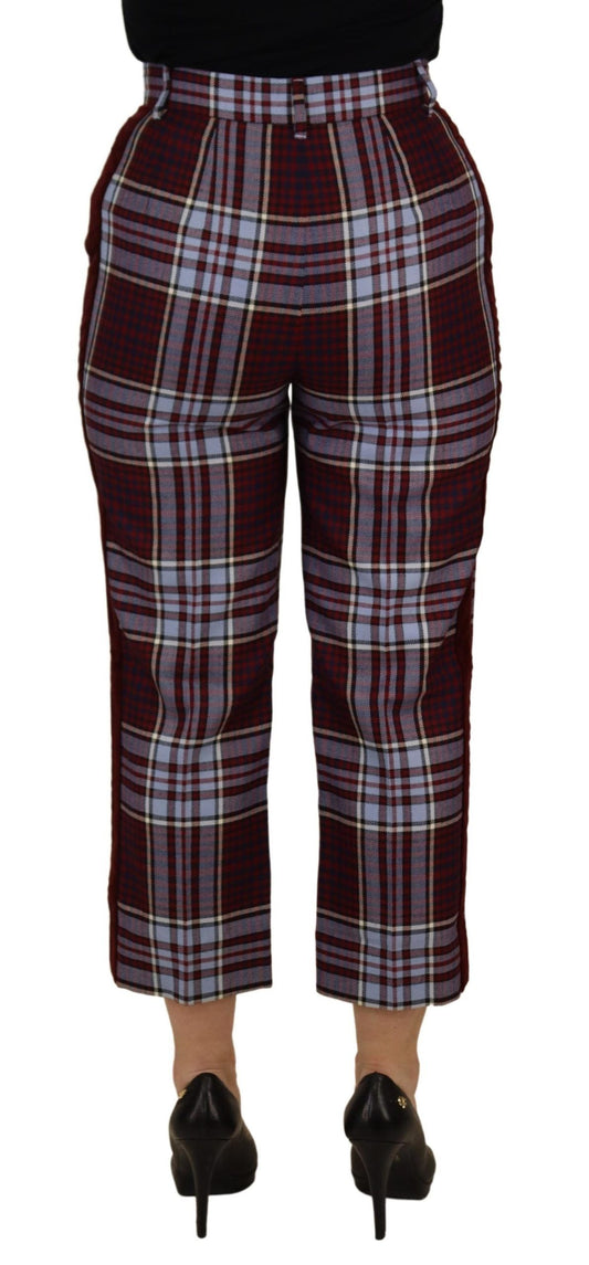 Pantaloni eleganti in misto lana a vita alta