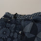 Eleganti jeans skinny a vita alta con motivo floreale