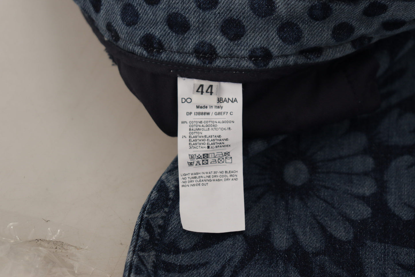 Eleganti jeans skinny a vita alta con motivo floreale