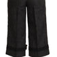 Pantaloni eleganti in broccato nero