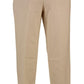 Eleganti pantaloni in lana a vita alta color avorio