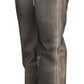 Denim Elegance grigio a vita alta