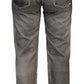 Denim Elegance grigio a vita alta