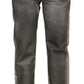 Denim Elegance grigio a vita alta