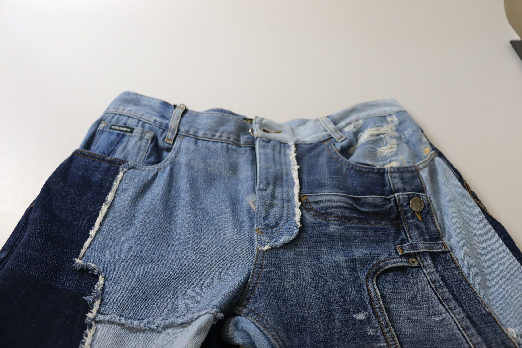 Skinny Couture Jeans mit hoher Taille