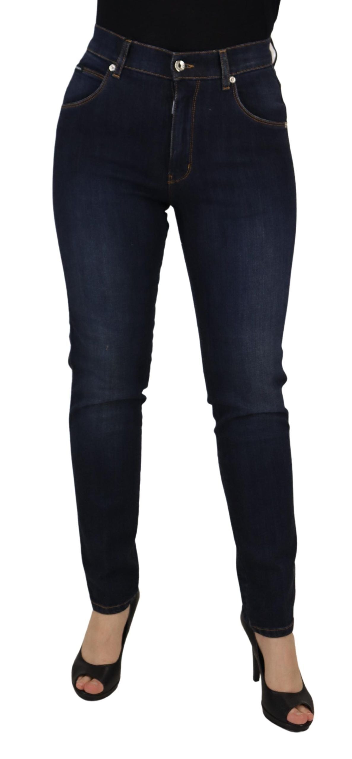 Esalta il tuo stile in denim con i jeans skinny a vita alta