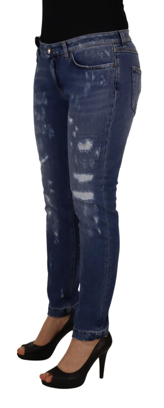 Jeans skinny a vita bassa chic