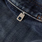 Jeans aderenti a vita alta firmati in blu