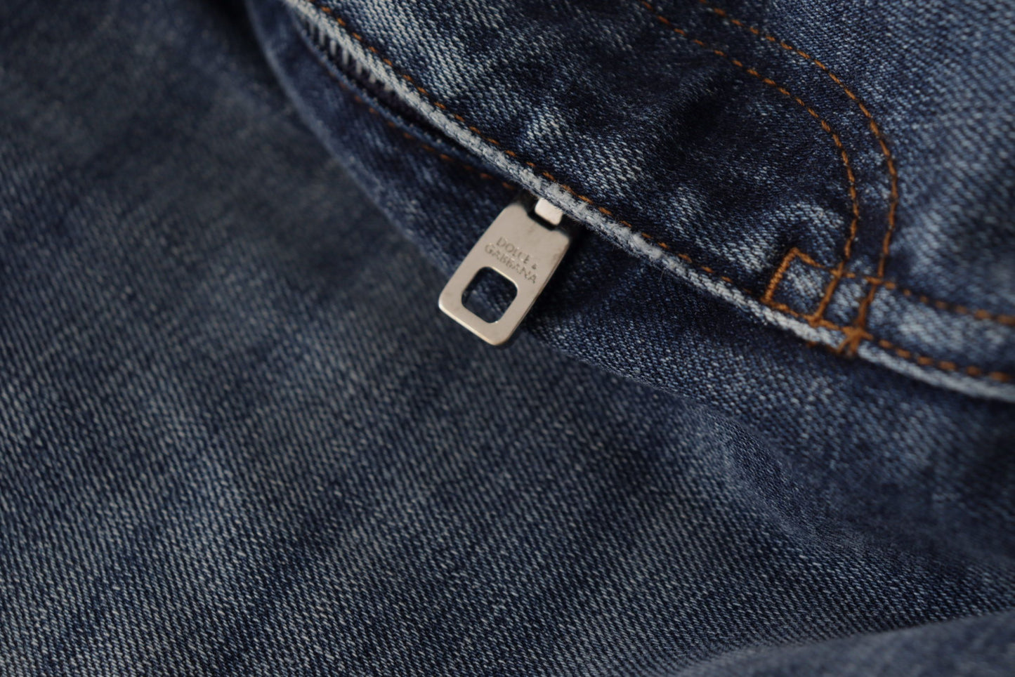 Jeans aderenti a vita alta firmati in blu