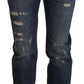 Jeans in denim a vita media con taglio boyfriend chic