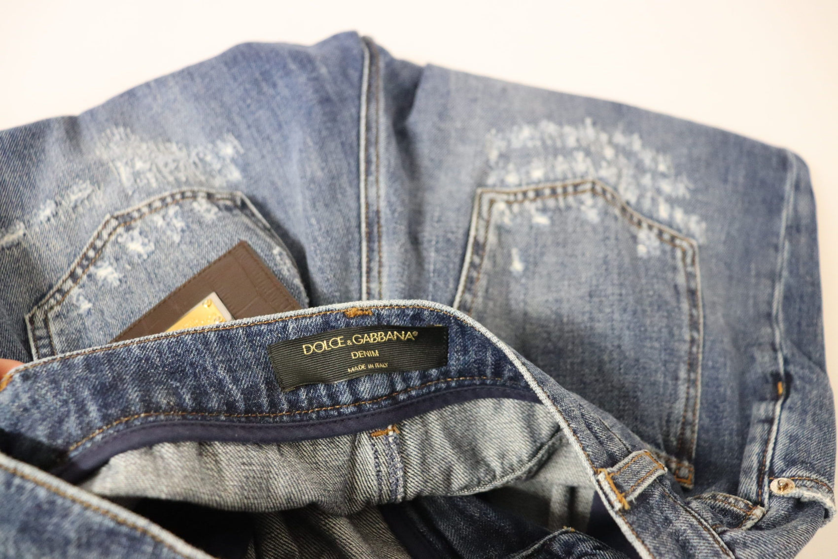 Skinny Jeans mit hoher Taille – Chic Blue Washed