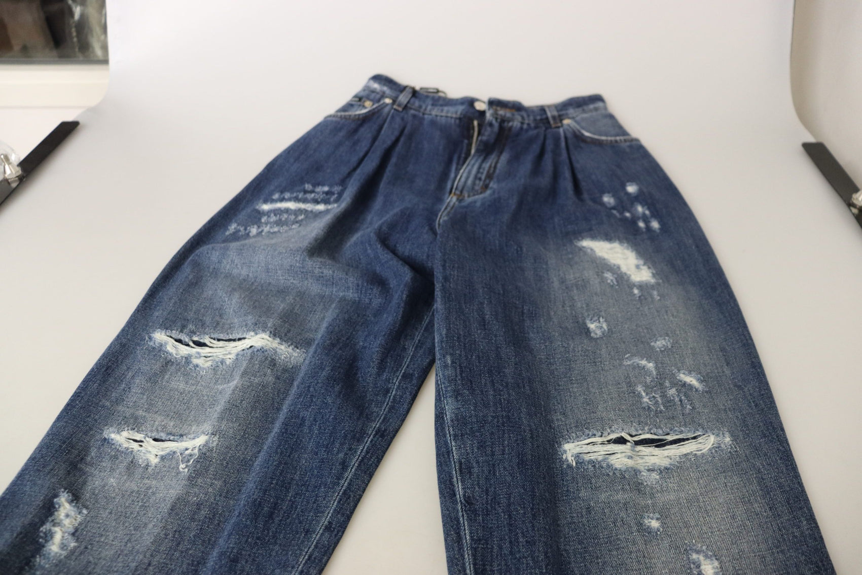 Skinny Jeans mit hoher Taille – Chic Blue Washed