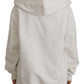 Maglione con cappuccio bianco chic