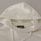 Maglione con cappuccio bianco chic