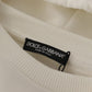 Maglione con cappuccio bianco chic