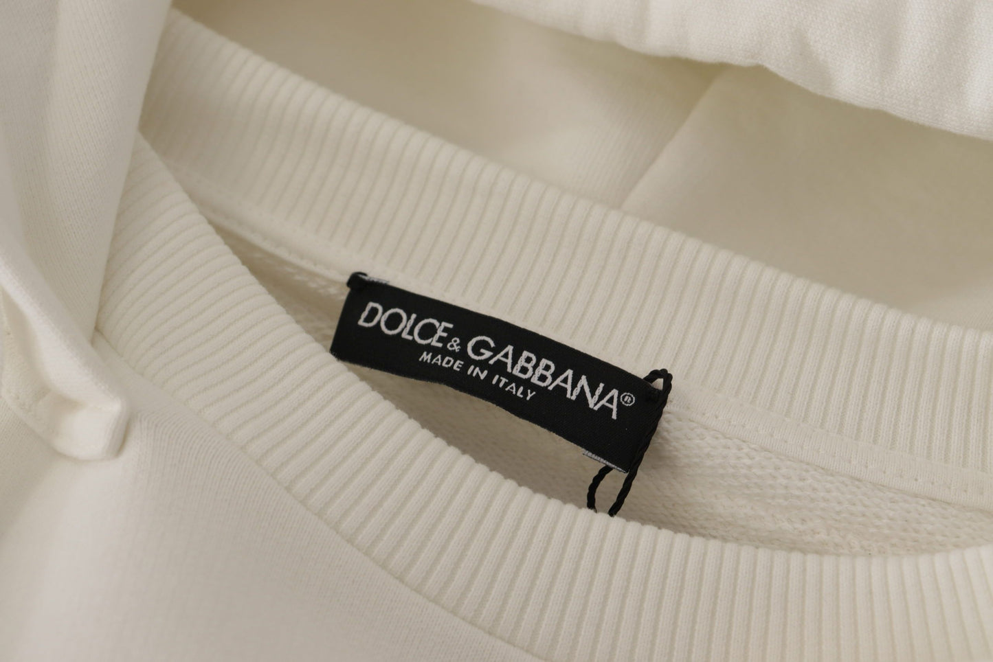 Maglione con cappuccio bianco chic
