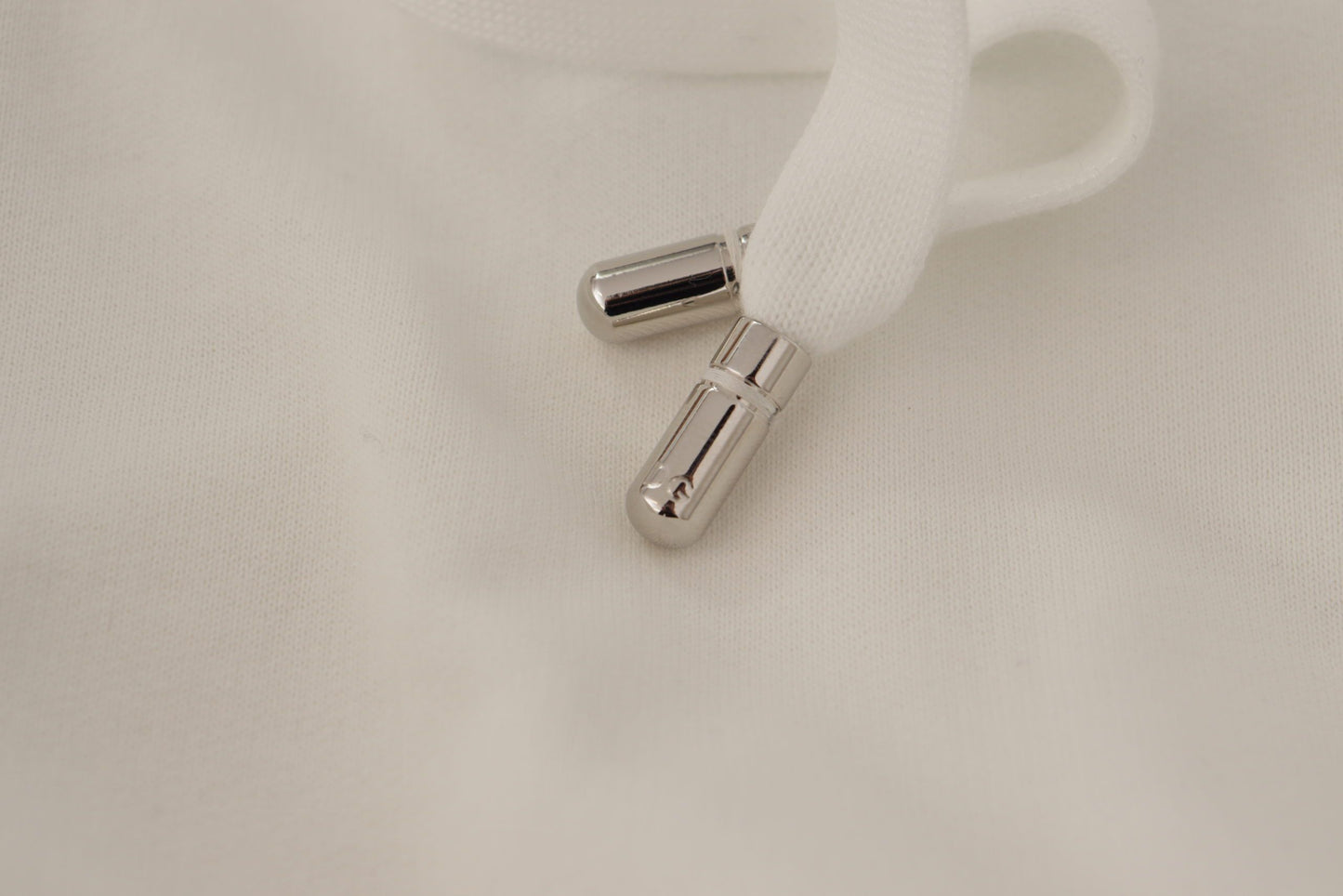 Maglione con cappuccio bianco chic
