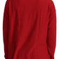 Eleganter roter Strickpullover aus Wollmischung