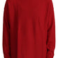 Eleganter roter Strickpullover aus Wollmischung