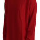 Eleganter roter Strickpullover aus Wollmischung